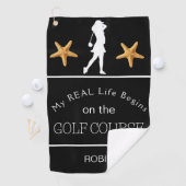 Mein echtes Leben beginnt auf dem Golfplatz Golfhandtuch (Insitu)