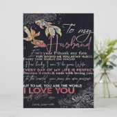 Mein Ehemann-Brief | Bester Vatertag Gegenwart | Menükarte (Stehend Vorderseite)