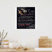 Mein Ehemann-Brief | Bester Vatertag Gegenwart | Poster (Küche)