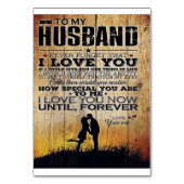 Mein Ehemann-Brief | Liebliches Geschenk für den M Tischnummer (Vorderseite)