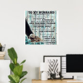 Mein Ehemann-Brief | Liebliches Geschenk für Ehema Poster (Heimbüro)