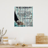 Mein Ehemann-Brief | Liebliches Geschenk für Ehema Poster (Küche)