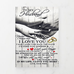 Mein Ehemann-Brief   Niedlich vorhanden   Dreifach Gefaltete Ankündigung