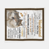 Mein Ehemann, ein Paar Wolf-Geschenk, ein Hochzeit Fleecedecke (Vorderseite (Horizontal))