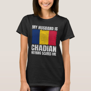 Mein Ehemann ist Chadian Flag für Ehefrau Chad Cha T-Shirt