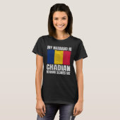 Mein Ehemann ist Chadian Flag für Ehefrau Chad Cha T-Shirt (Vorne ganz)