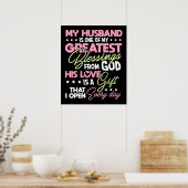 Mein Ehemann ist ein Bester Segen Gottes Poster (Küche)