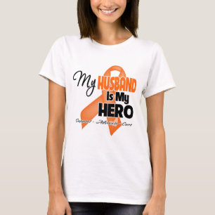Mein Ehemann ist mein Held - Leukämie T-Shirt