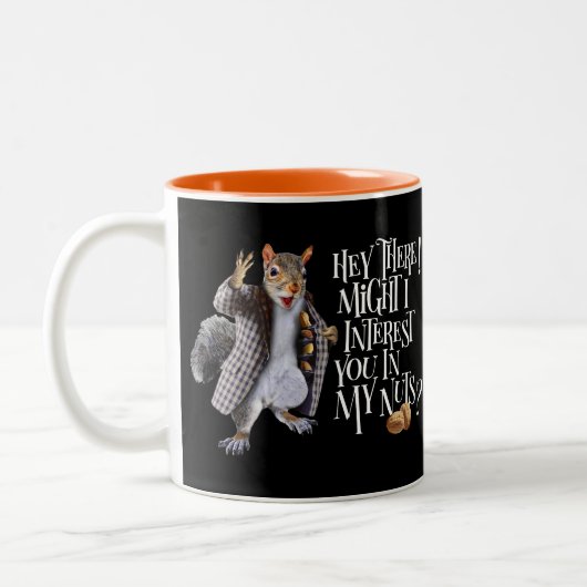 Mein Eichhörnchen Nüsse Zweifarbige Tasse (Links)