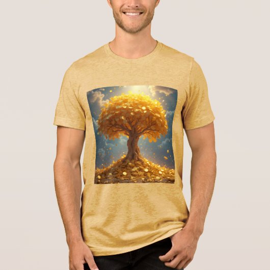 Mein eigener Geldbaum Tri-Blend Shirt (Vorderseite)
