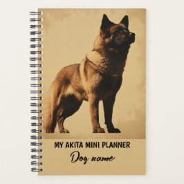 Mein eigener Hundename Akita Portrait Planer