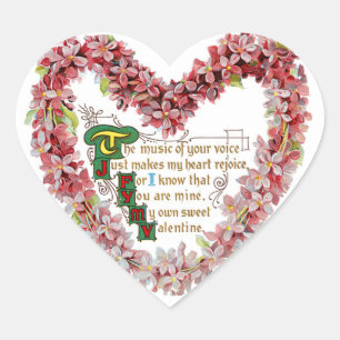 Mein eigener süßer Valentine Herz-Aufkleber