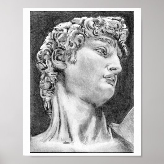 Mein eigener Zeichn DAVID nach Michelangelo Art Po Poster (Vorne)