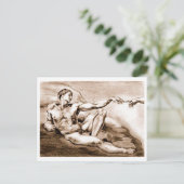 Mein eigener Zeichn von Michelangelos Adam Postkarte (Stehend Vorderseite)