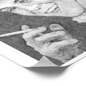 Mein eigener Zeichnend Gentleman in Top Hat Art Po Poster (Ecke)