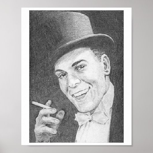 Mein eigener Zeichnend Gentleman in Top Hat Art Po Poster (Vorne)
