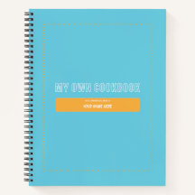 Mein eigenes Kochbuch Blue Customizable Notebook
