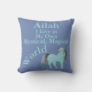 Mein eigenes Mystical Magical World Pillow Blue Un Kissen
