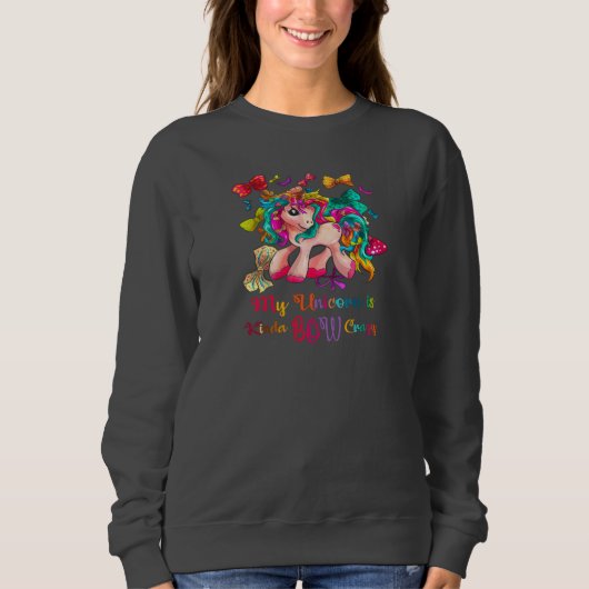 Mein Einhorn ist Kinda Bow Crazy Sweatshirt (Vorderseite)