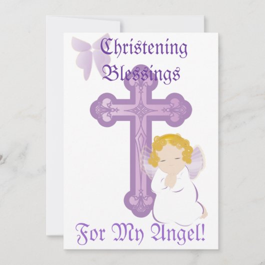 Mein Engel hat die Weihnachten der Segnungen indiv Einladung (Vorderseite)