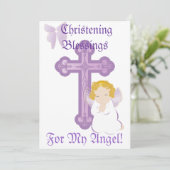 Mein Engel hat die Weihnachten der Segnungen indiv Einladung (Stehend Vorderseite)