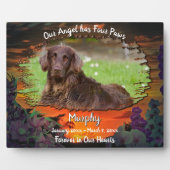 Mein Engel hat vier Paws Sonnenuntergang 2584 Fotoplatte (Vorderseite)