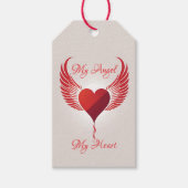 Mein Engel mein Herz - Engel Wings Heart Geschenkanhänger (Vorderseite)