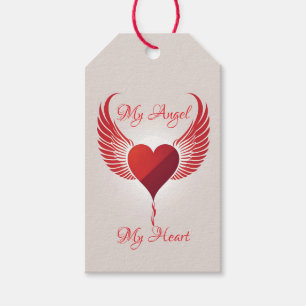 Mein Engel mein Herz - Engel Wings Heart Geschenkanhänger