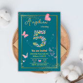 Mein Engel wird fünf: Mein Schmetterling hat Gebur Einladung