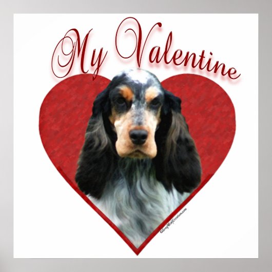 Mein Englisch Cocker Spanisch Valentine Poster (Vorne)
