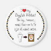 Mein Englisch Pointer Lieben Erdnussbutter Magnet (Vorne)