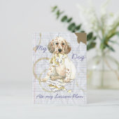 Mein Englisch-Setter Ate My Lessingplan Postkarte (Stehend Vorderseite)