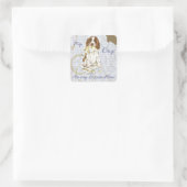 Mein Englisch Springer Spanisch Ate My Lessingplan Quadratischer Aufkleber (Tasche)