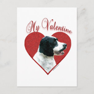 Mein Englisch Springer Spanisch Valentine Feiertagspostkarte