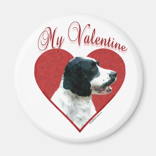 Mein Englisch Springer Spanisch Valentine Magnet (Vorne)