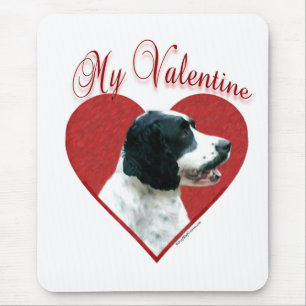 Mein Englisch Springer Spanisch Valentine Mousepad