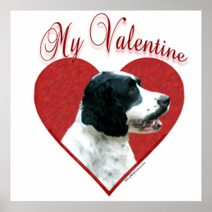 Mein Englisch Springer Spanisch Valentine Poster