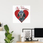Mein englischer Setter Valentine Poster (Heimbüro)