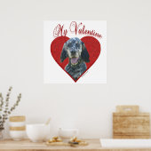 Mein englischer Setter Valentine Poster (Küche)