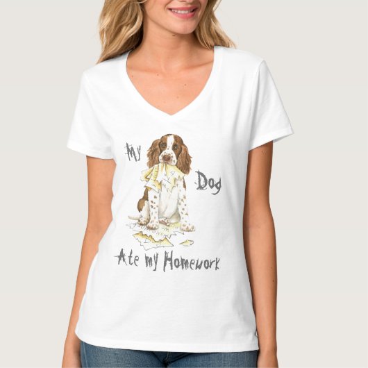 Mein englischer SpringerSpaniel aß meine T-Shirt (Vorderseite)