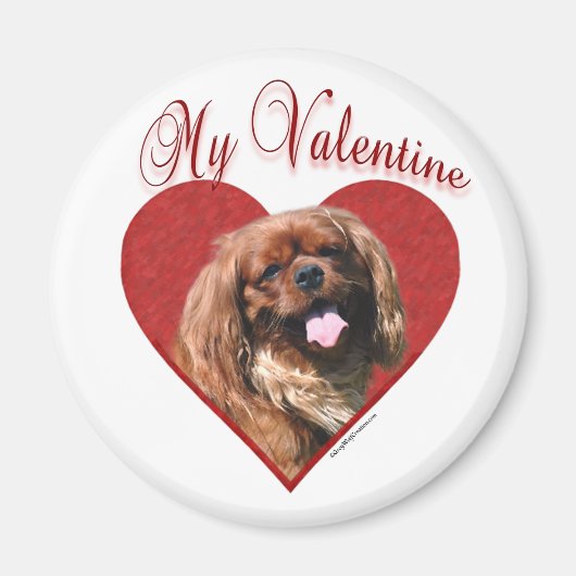Mein englischer Toy Spaniel Valentine Magnet (Vorne)