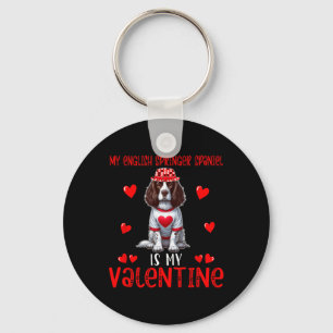 Mein English Springer Spaniel ist mein Valentinsta Schlüsselanhänger