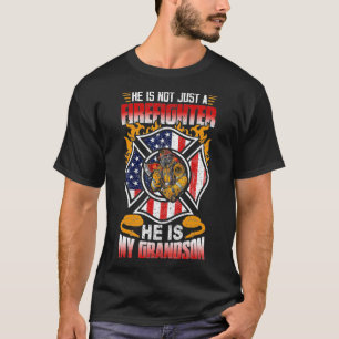 Mein Enkel ist ein Feuerwehrmann Stolz Oma Opa T-Shirt