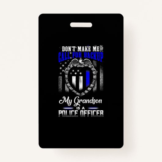 Mein Enkel ist ein Geschenk für Polizeibeamte Ausweis (Vorderseite)