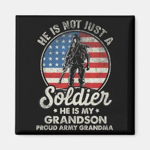 Mein Enkel ist ein Soldat Zitat stolze Army Oma Magnet