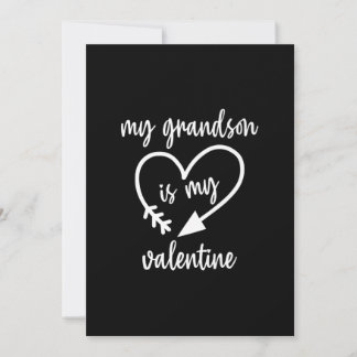 Mein Enkel ist mein Valentinstag Cute Valentinstag Feiertagskarte