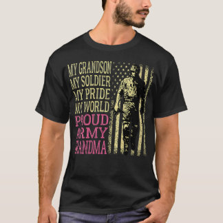Mein Enkel Mein Soldat Held Stolz Armee Oma Uns T-Shirt