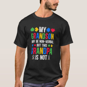 Mein Enkel stolz Autismus Opa Autismus Krieger Gr T-Shirt