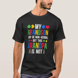 Mein Enkel stolz Autismus Opa Autismus Krieger Gr T-Shirt