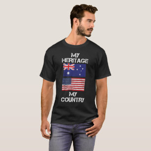 Mein Erbe mein Land-australischer amerikanischer T T-Shirt